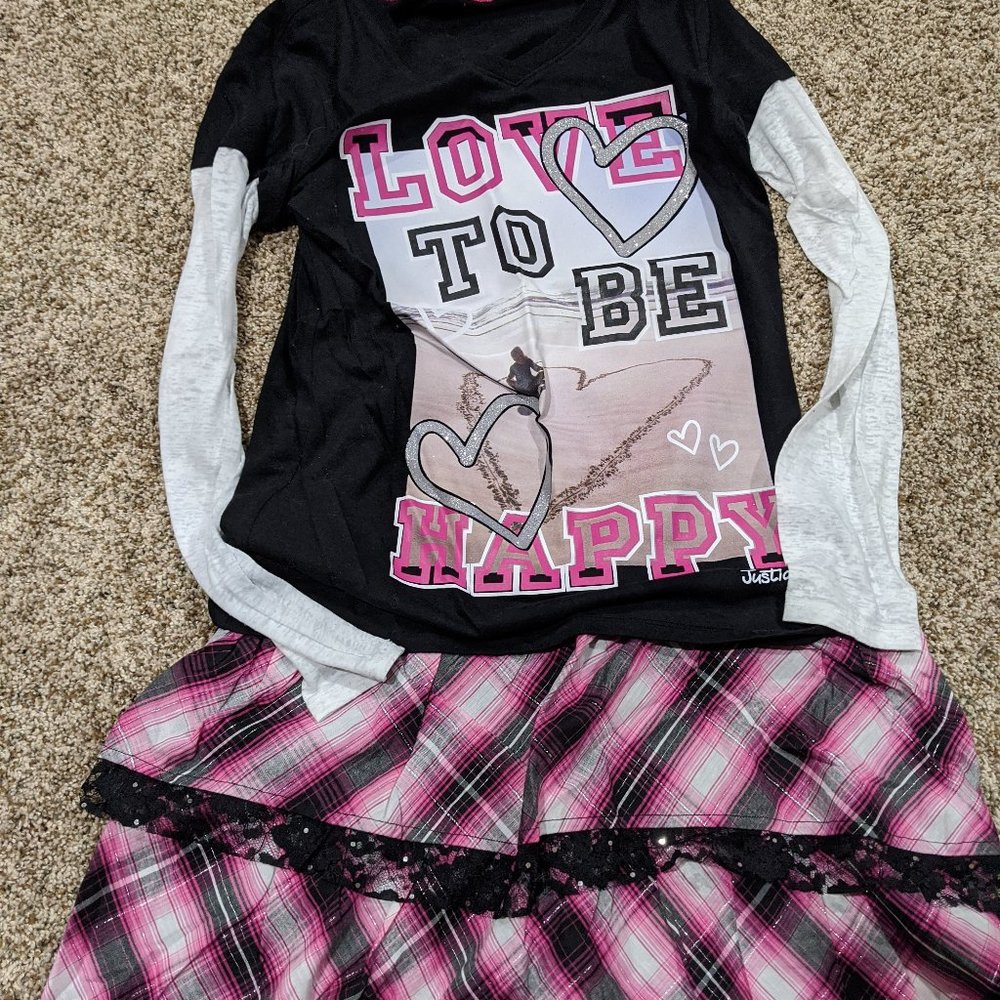 Justice Lot #35 - Size 16 Top/Size 18 Skirt NWT